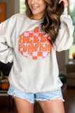 Graphic Round Neck Long Sleeve Sweatshirt - Trendsi - Flyclothing LLC