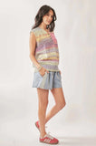 Davi & Dani Multi Color Crochet Sleeveless Knit Vest Top - Trendsi - Flyclothing LLC