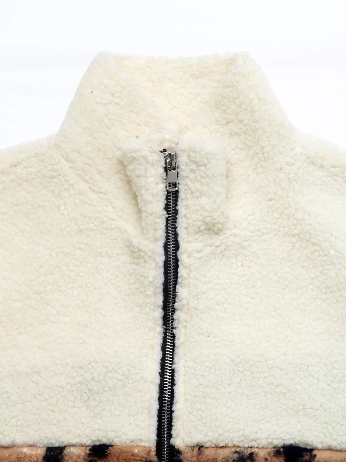 Leopard Zip Up Fleece Jacket - Trendsi - Flyclothing LLC