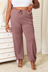 Basic Bae Full Size Soft Rayon Drawstring Waist Pants with Pockets - ShopBasicbae - Flyclothing LLC