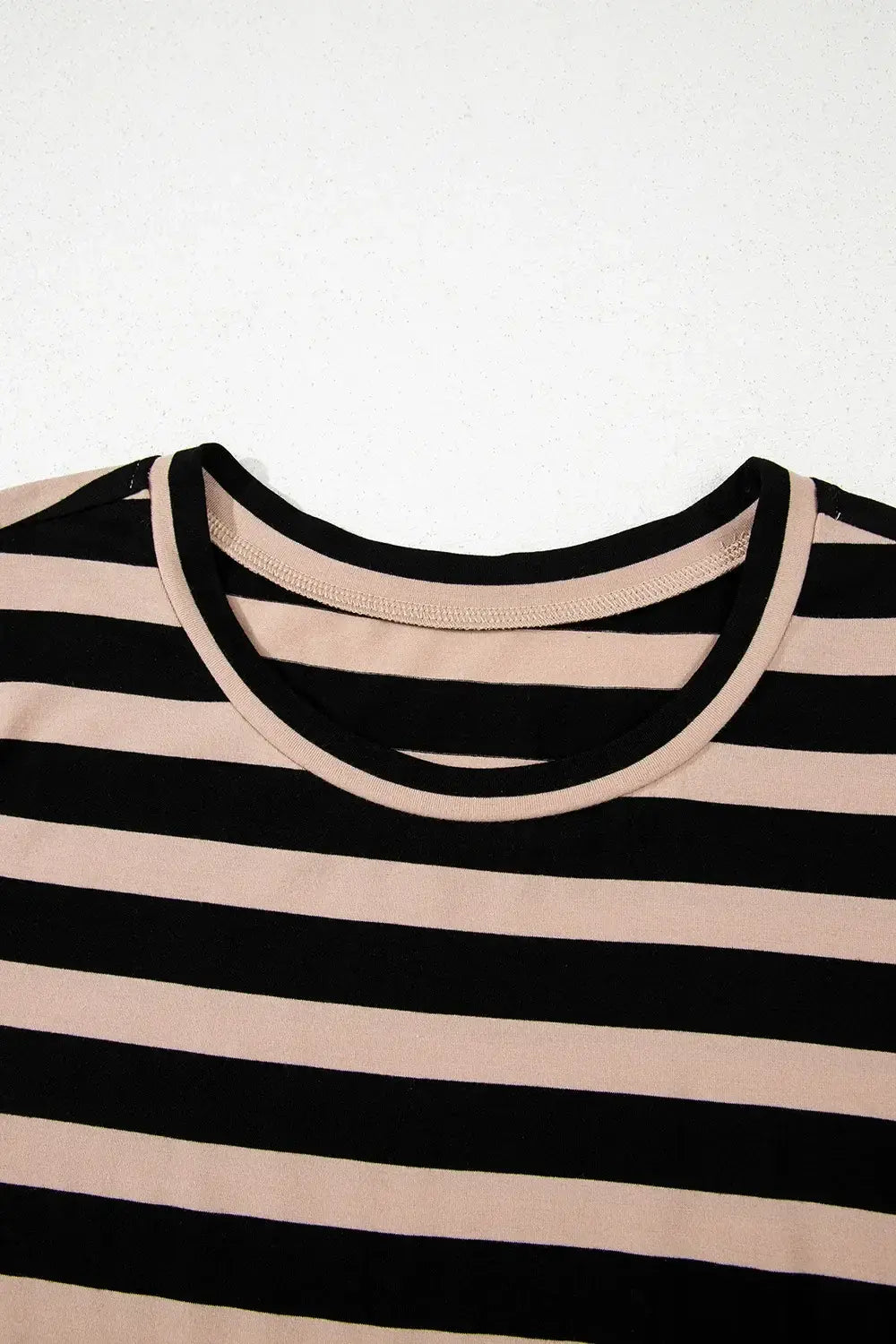 Stripe Casual Round Neck Tee Dress with Pockets - Trendsi - Flyclothing LLC