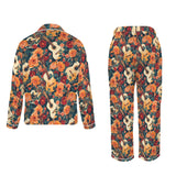 Baha Ranch Colores De Mexico Roses & Guitars Satin Pajamas