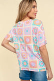 Haptics Flower Print Round Neck Short Sleeve T-Shirt - Trendsi - Flyclothing LLC