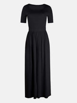 Scoop Neck Short Sleeve Jumpsuit - Trendsi - Flyclothing LLC