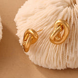 Titanium Steel Knot Stud Earrings - Trendsi - Flyclothing LLC