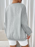 Perfee Round Neck Long Sleeve Sweatshirt - Trendsi