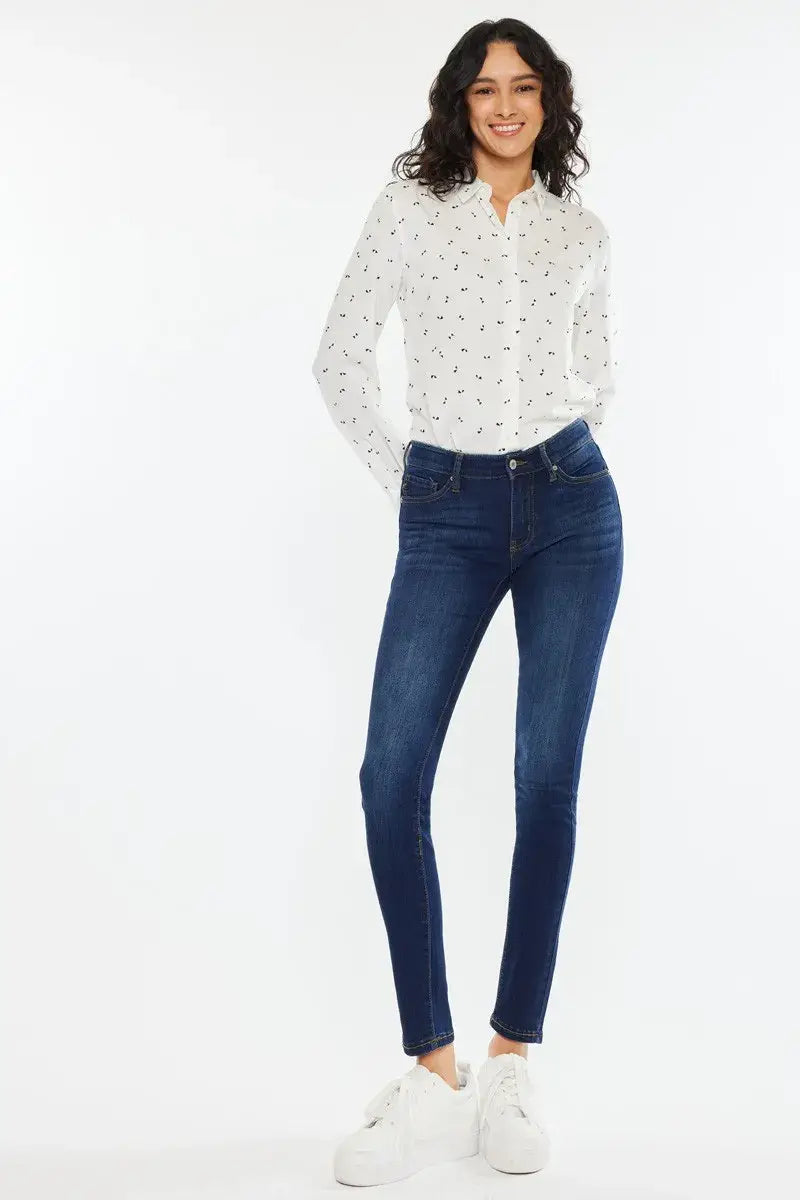Kancan Mid Rise Super Skinny Jeans - Trendsi - Flyclothing LLC