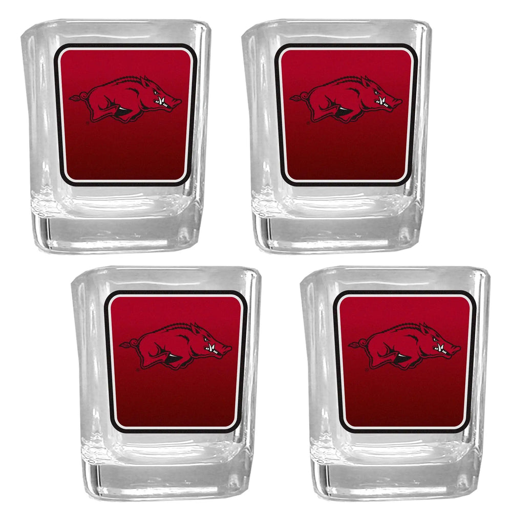 Arkansas Razorbacks Team Shot Glass 4 pk - Arkansas Razorbacks