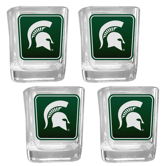 Michigan St. Spartans Team Shot Glass 4 pk - Michigan St. Spartans