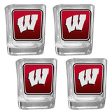 Wisconsin Badgers Team Shot Glass 4 pk - Wisconsin Badgers