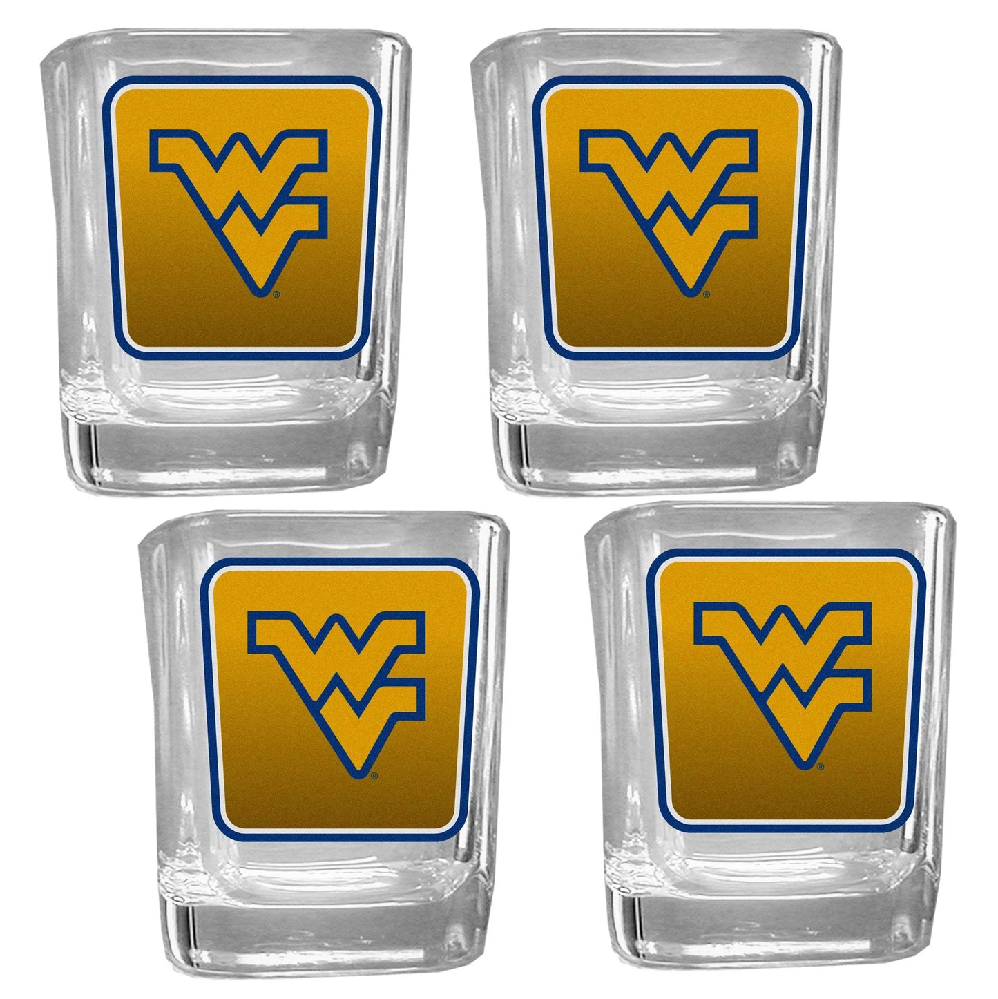 W. Virginia Mountaineers Team Shot Glass 4 pk - W. Virginia Mountaineers - Flyclothing LLC