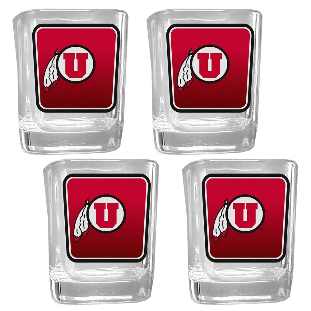 Utah Utes Team Shot Glass 4 pk - Utah Utes