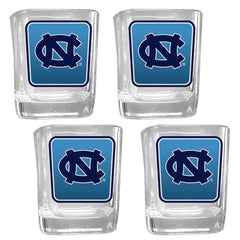N. Carolina Tar Heels Team Shot Glass 4 pk - N. Carolina Tar Heels