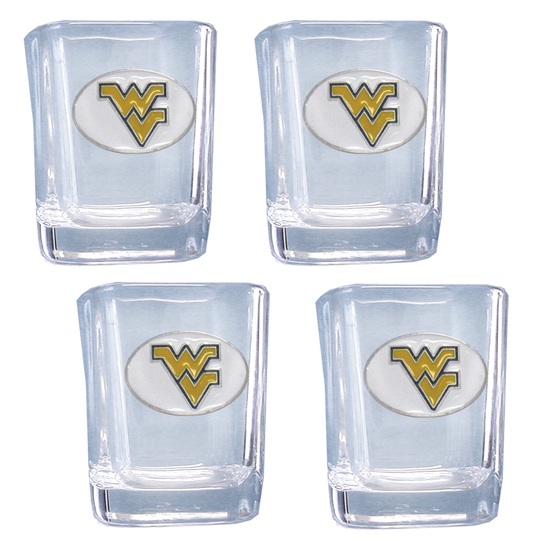 W. Virginia Mountaineers Shot Glass, 4 pk