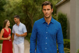 Retro Blues Long Sleeve Tech Shirt - Buki - Flyclothing LLC