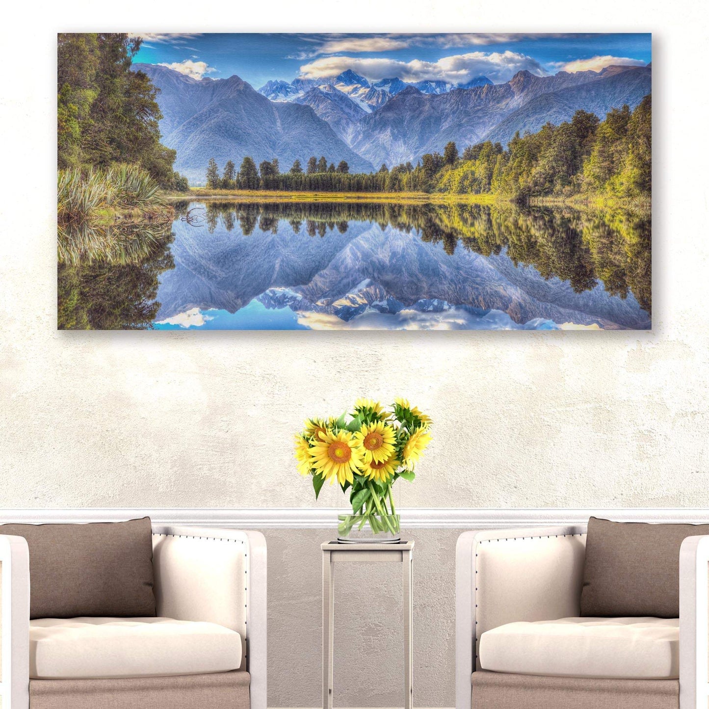 "Mirror Lake", Lake Matheson Canvas Wall Art - Tailored Canvases - Flyclothing LLC