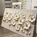 White Blossom Serenade Wall Art - Tailored Canvases - Flyclothing LLC
