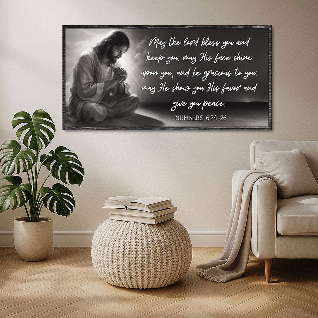 Numbers 6:24-26 - May The Lord Bless You Faith Sign II - Tailored Canvases - Flyclothing LLC
