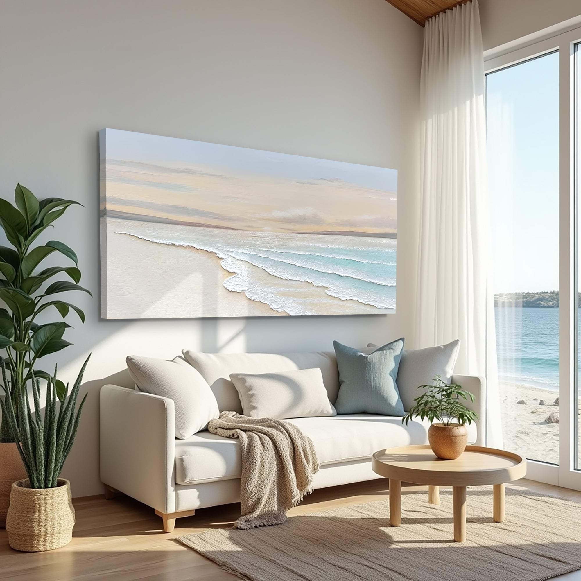 Serene Ocean Wave Coastal Wall Art IV - Tailored Canvases - Flyclothing LLC