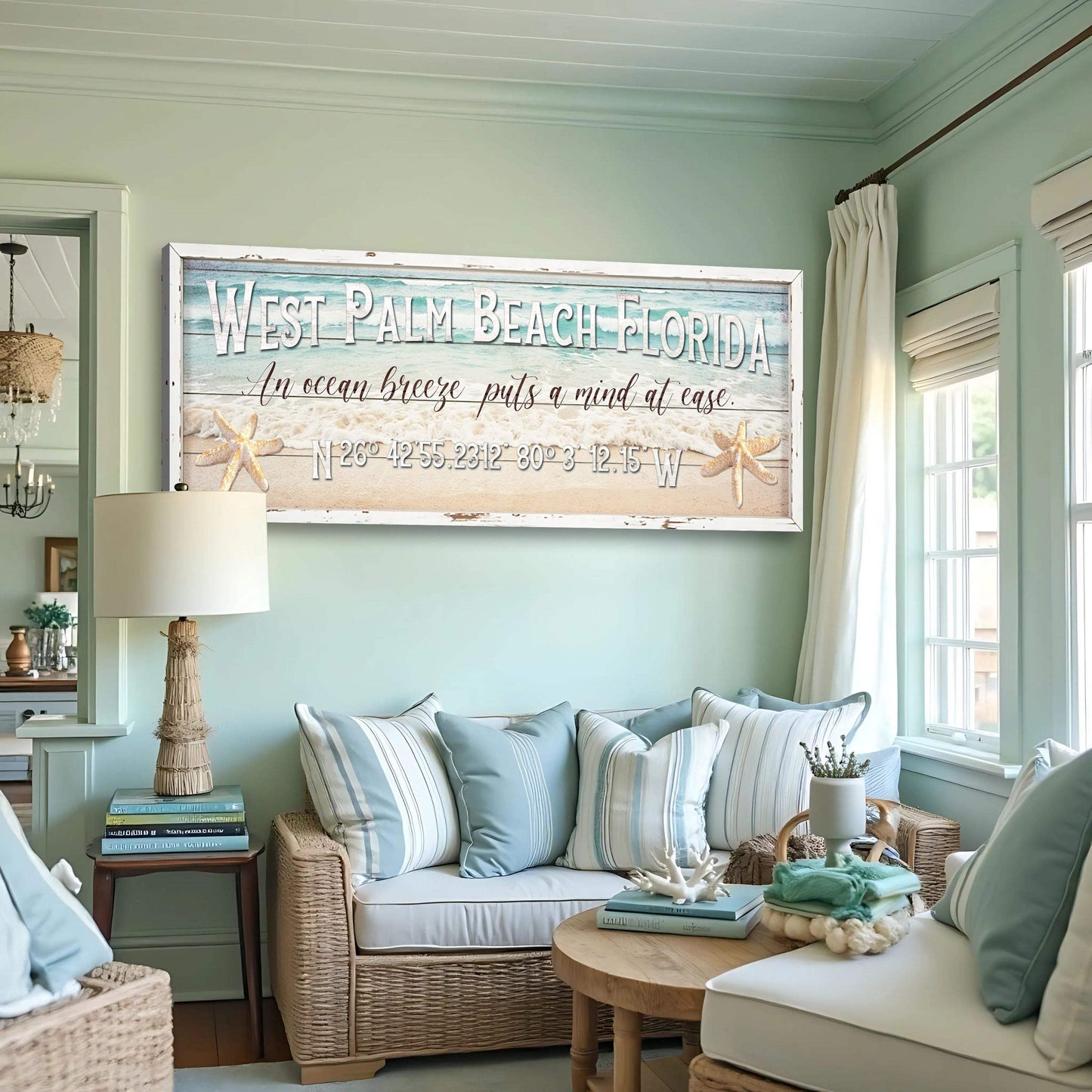 Personalized Beach House Coastal Sign - Tailored Canvases - Flyclothing LLC