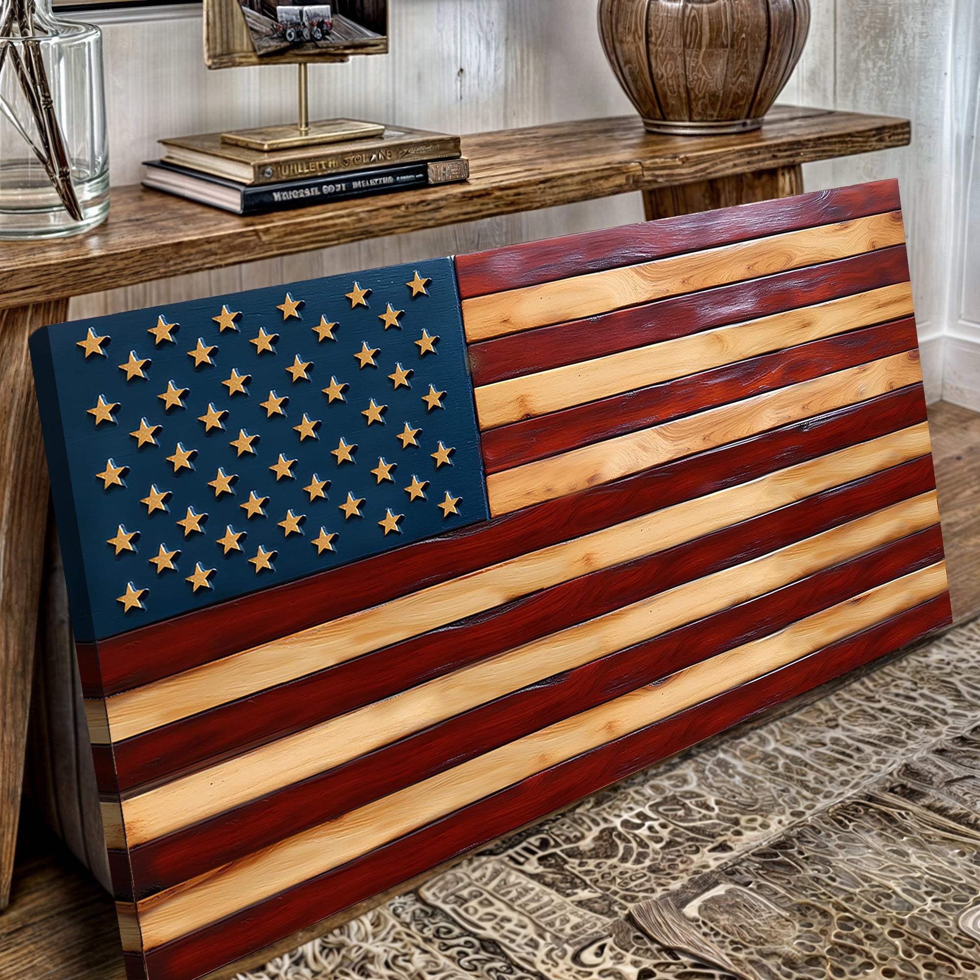 Old Glory American Flag Wall Art II - Tailored Canvases - Flyclothing LLC