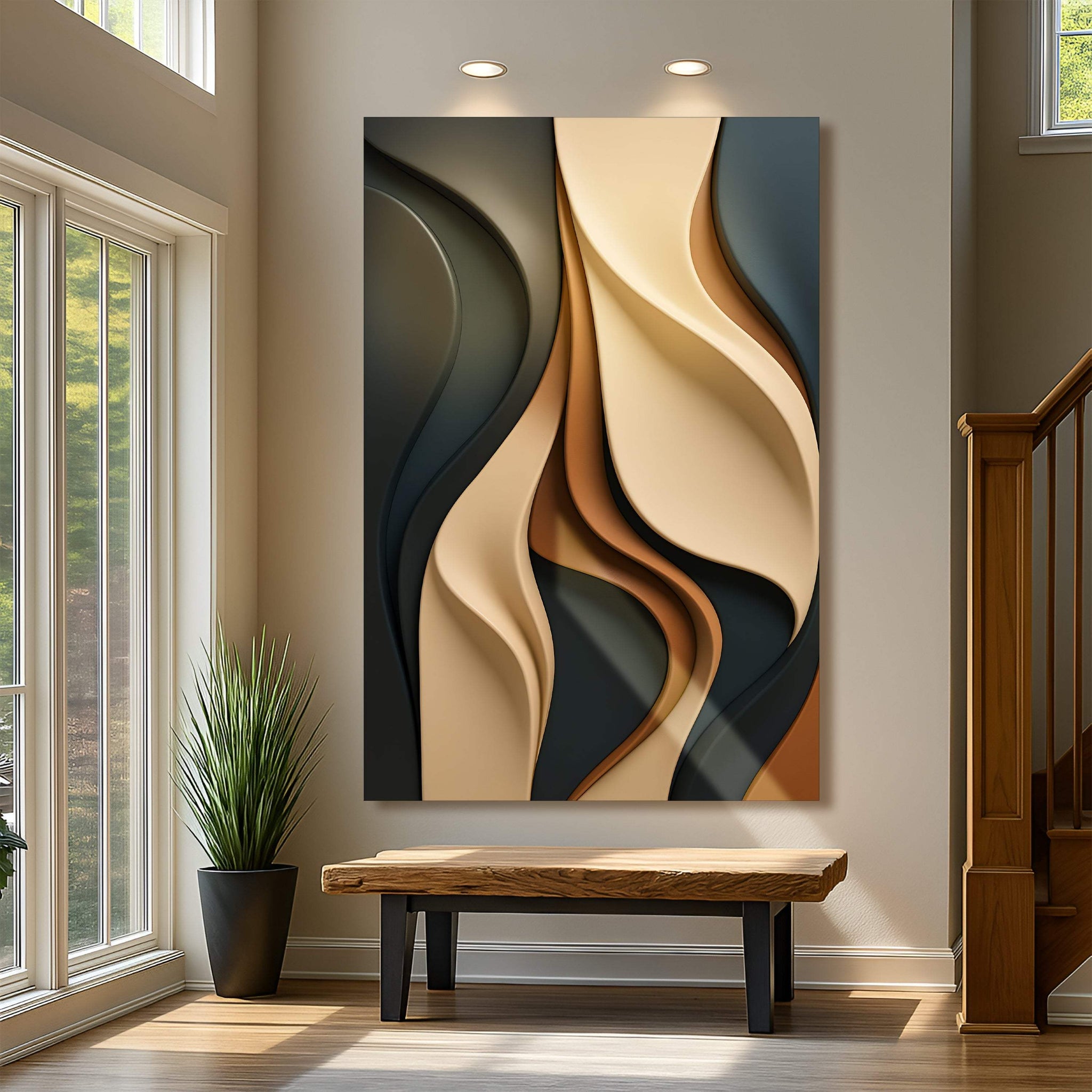 Modern Abstract Minimalist Wall Art - Tailored Canvases - Flyclothing LLC