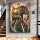 Elephant Jungle Majesty Wall Art - Tailored Canvases - Flyclothing LLC