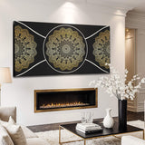 Gold Sacred Geometry Wall Art - Tailored Canvases - Flyclothing LLC