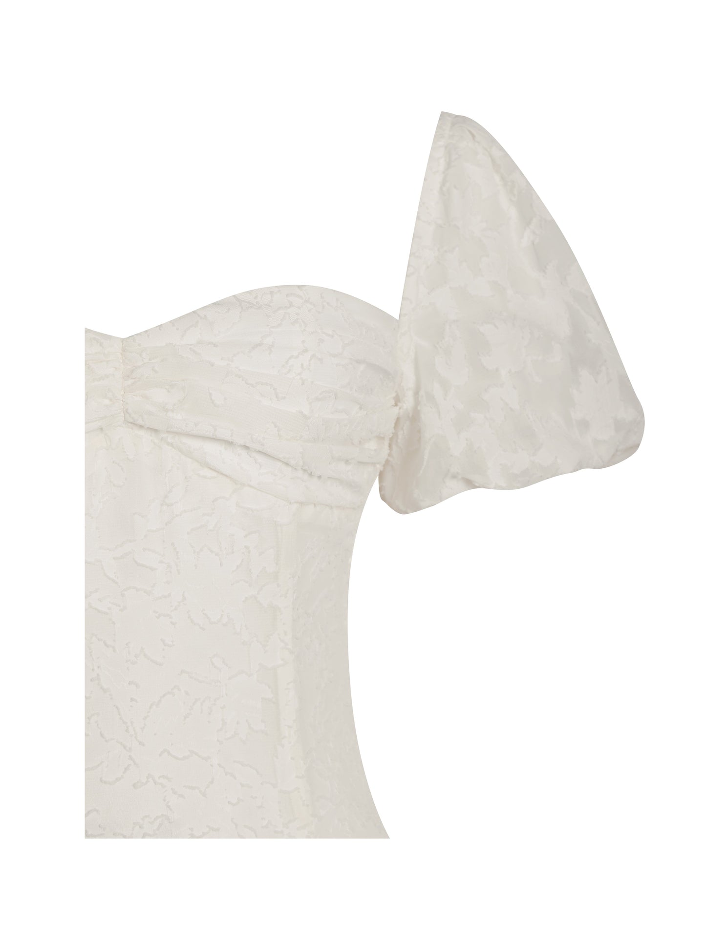 Pandora White Bubble Sleeve Backless Maxi Dress