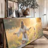 Jesus Protects The Lamb From Wolves Faith Wall Art IX - Tailored Canvases - Flyclothing LLC