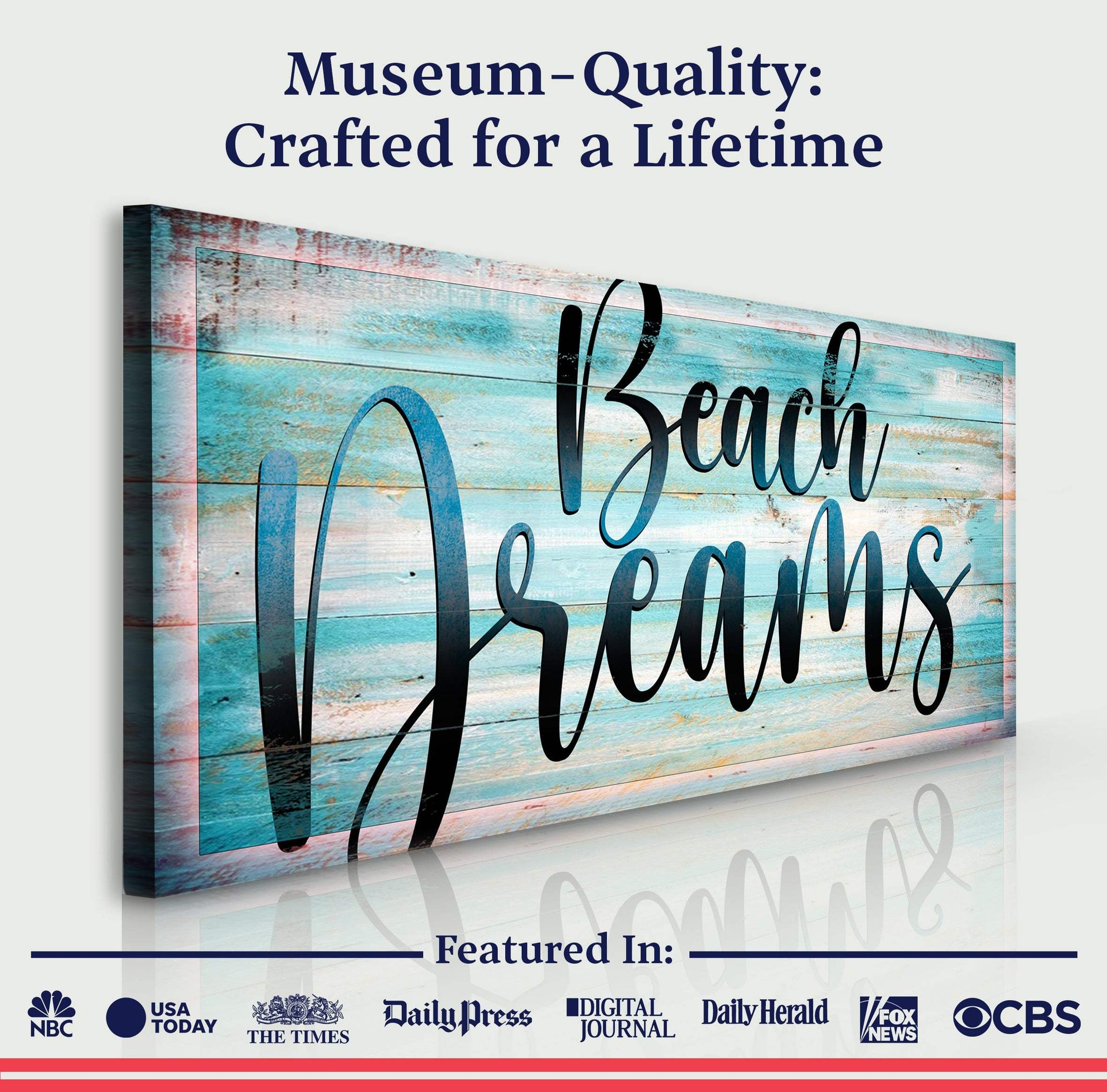 Beach Dreams Sign II - Tailored Canvases - Flyclothing LLC