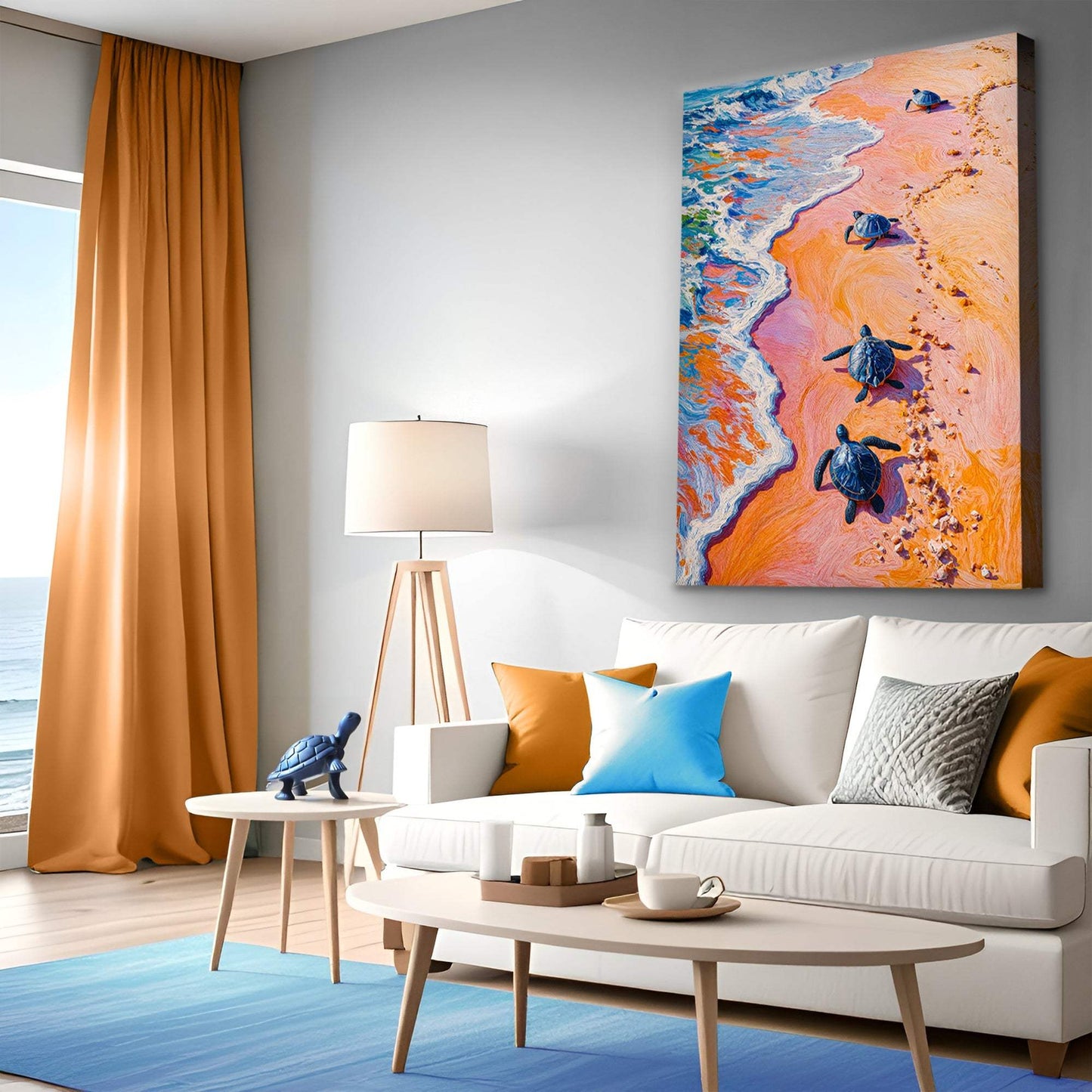 Turtles' Journey To The Sea Wall Art - Tailored Canvases - Flyclothing LLC