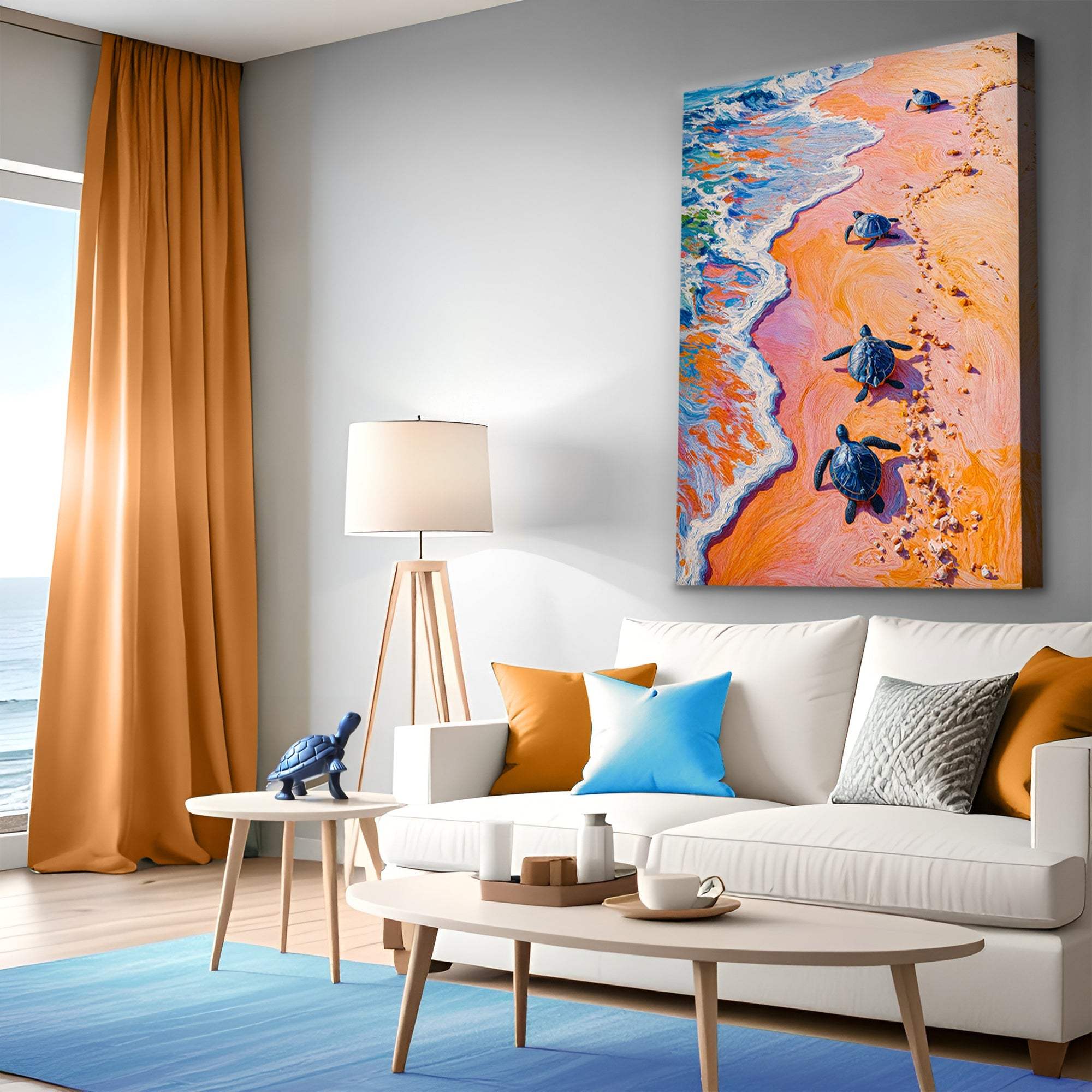 Turtles' Journey To The Sea Wall Art - Tailored Canvases - Flyclothing LLC