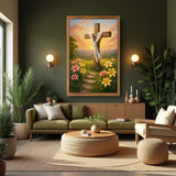 Cross and Flowers Faith Wall Art II - Tailored Canvases - Flyclothing LLC