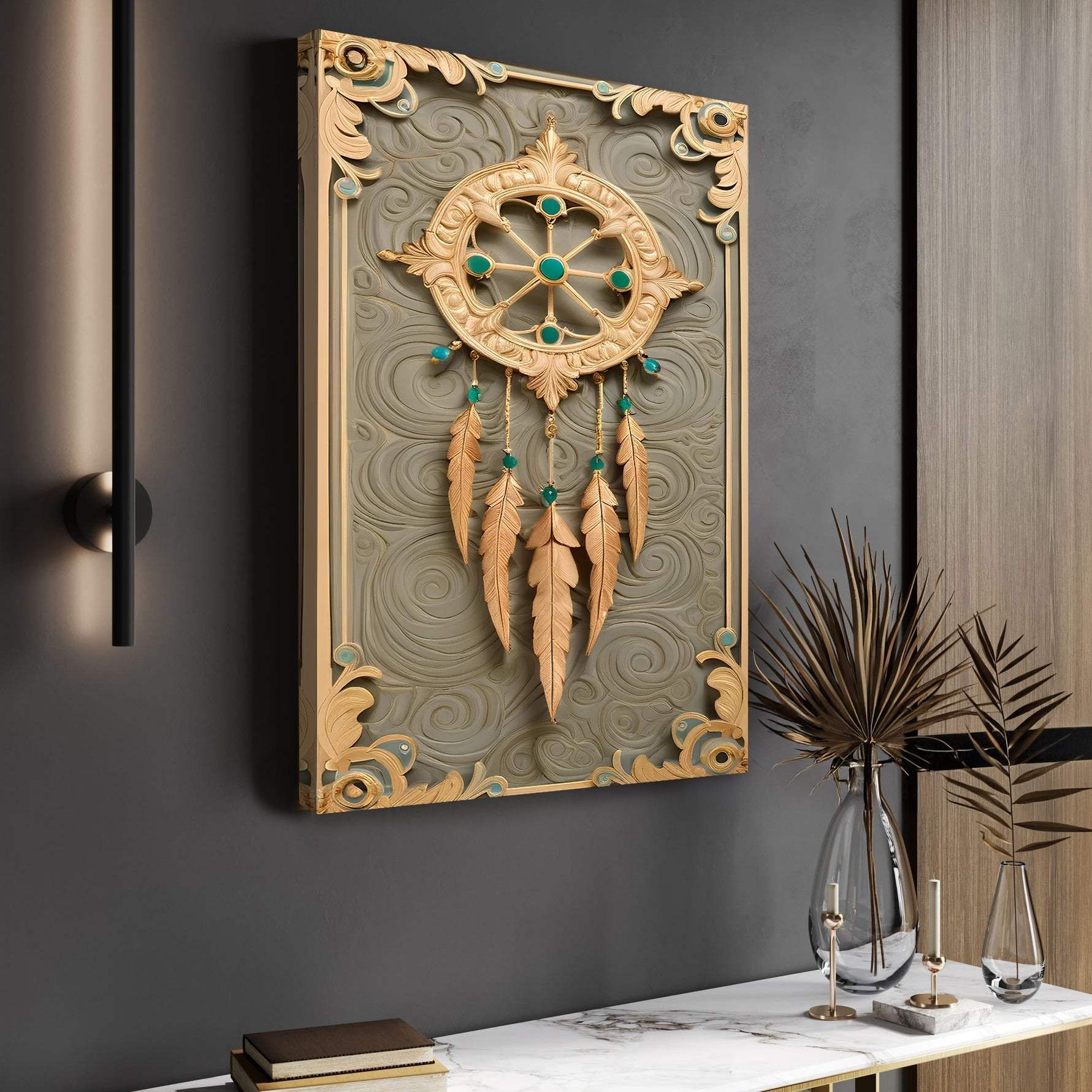 3D Whispering Feathers Wall Art II - Tailored Canvases - Flyclothing LLC