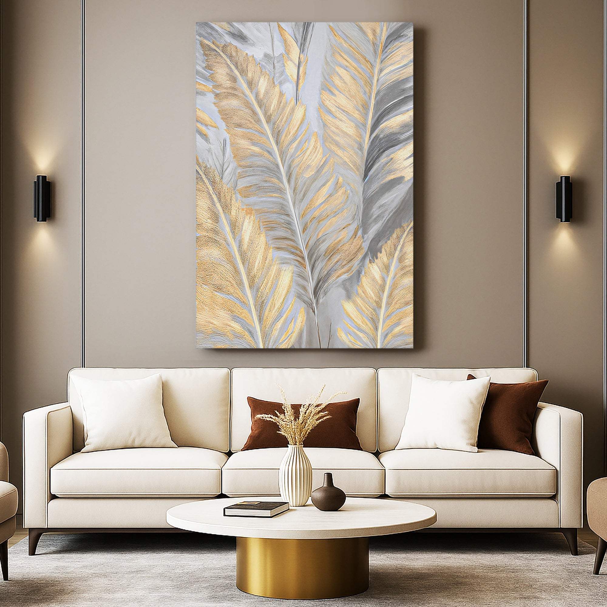 Luxury Gold and Silver Leaf Wall Art - Tailored Canvases - Flyclothing LLC