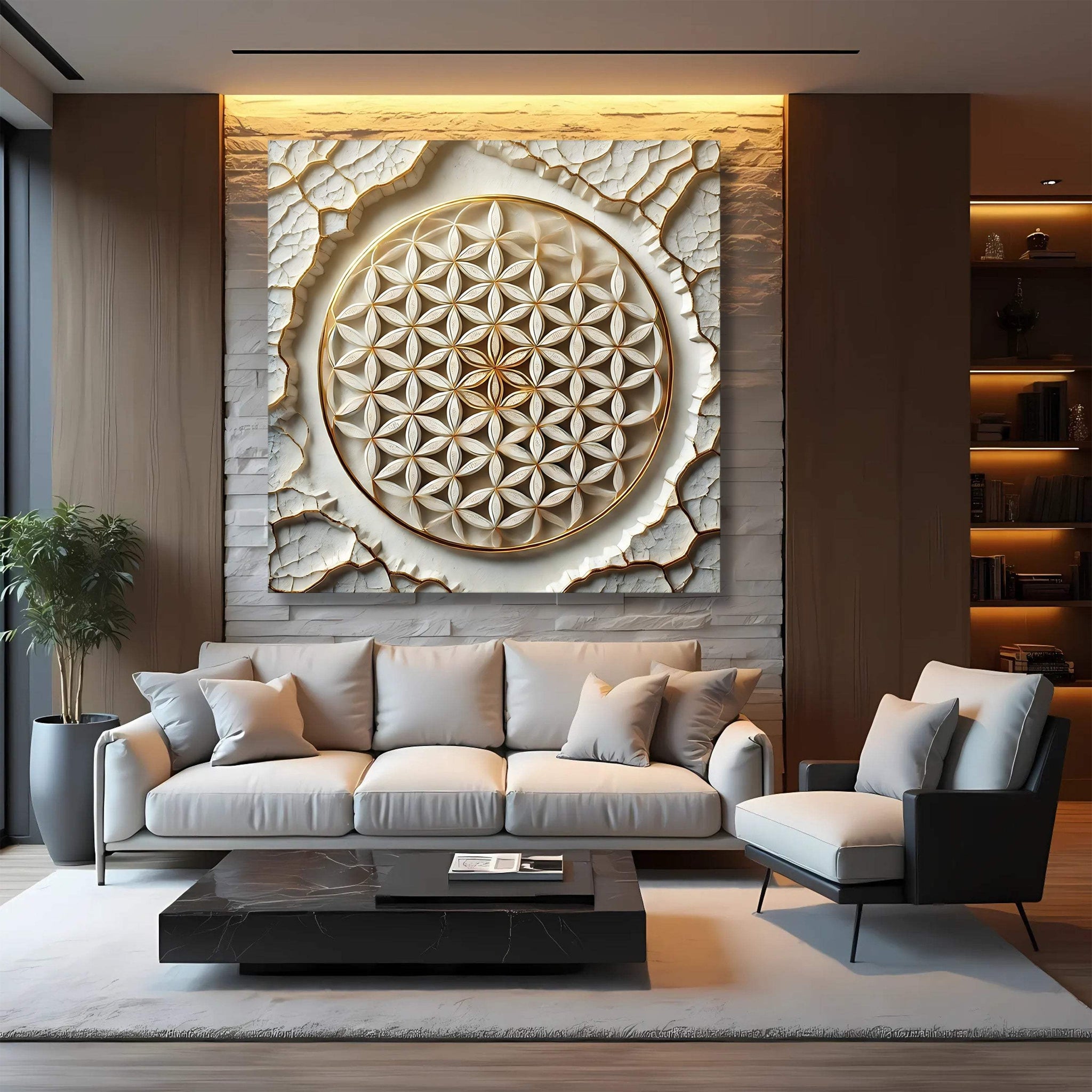 Flower Of Life Wall Art VI - Tailored Canvases - Flyclothing LLC
