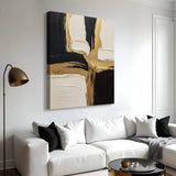 Black White and Gold Wall Art - Tailored Canvases - Flyclothing LLC