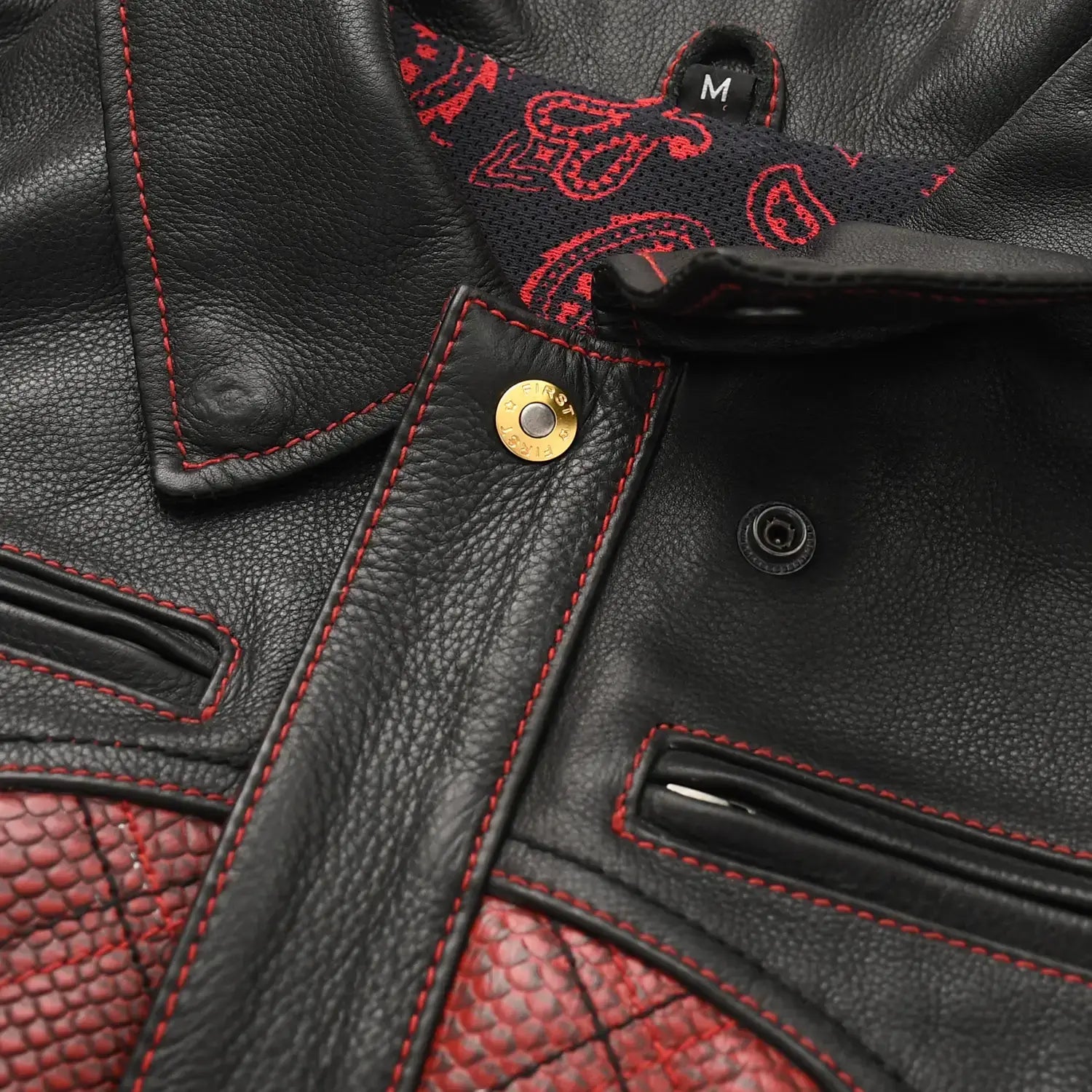 Redstrike Men’s Motorcycle Leather Jacket - First Manufacturing Company - Flyclothing LLC