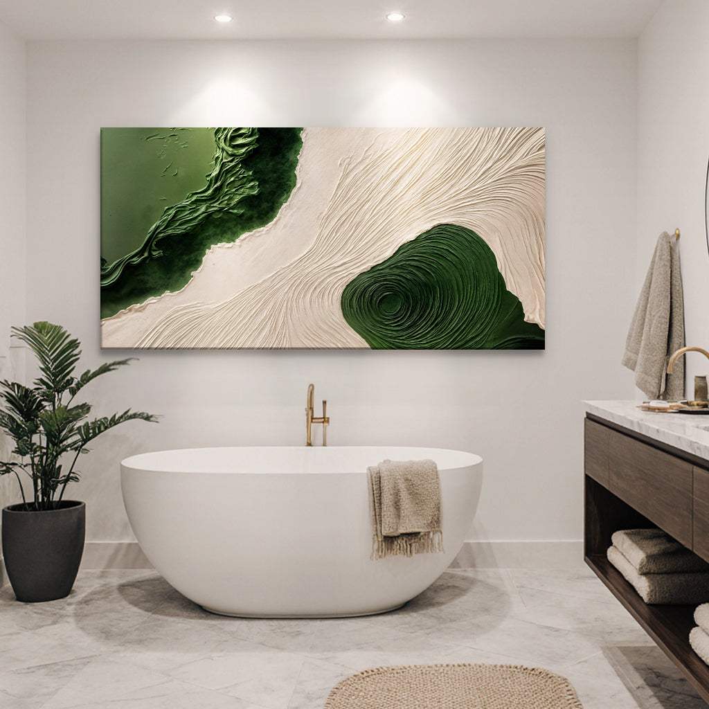 Green Rivers Abstract Wall Art XII - Tailored Canvases - Flyclothing LLC