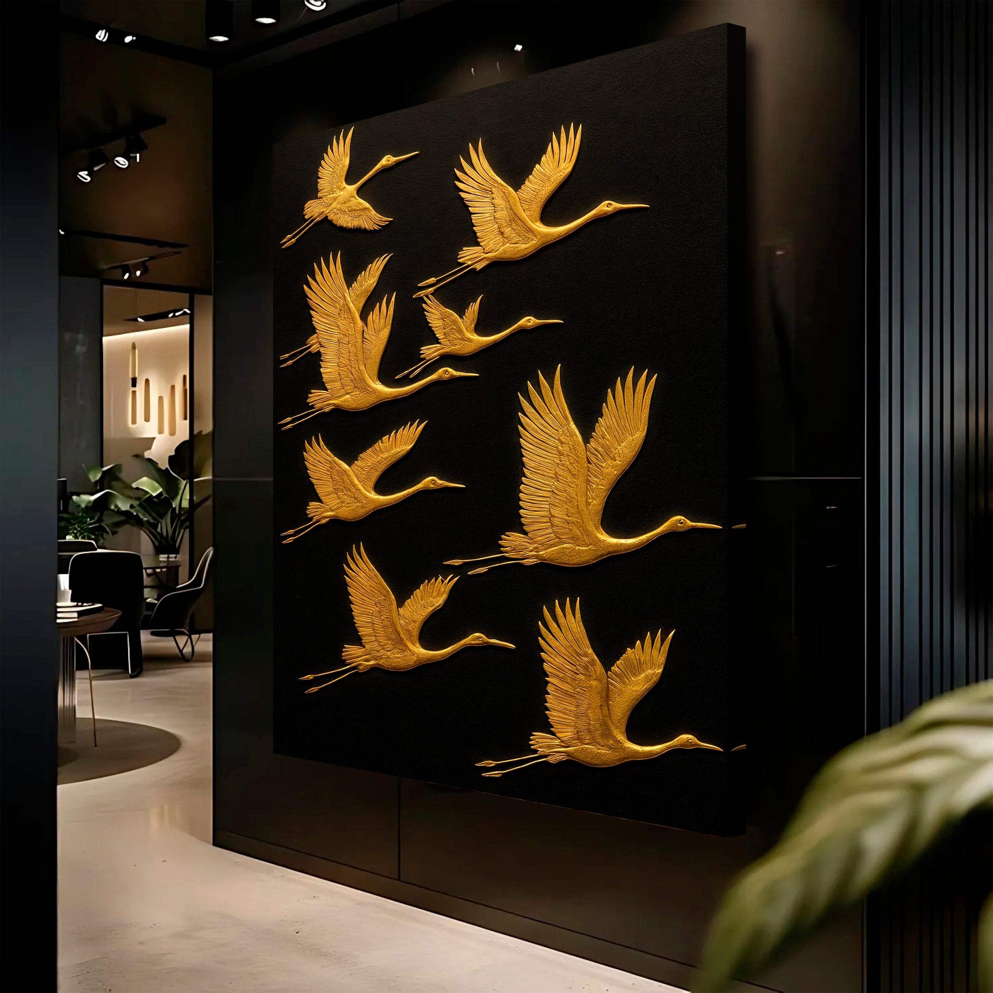 Abstract Sandhill Cranes Wall Art - Tailored Canvases - Flyclothing LLC