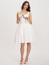 Madison Cotton Eyelet Square Neck Midi Dress