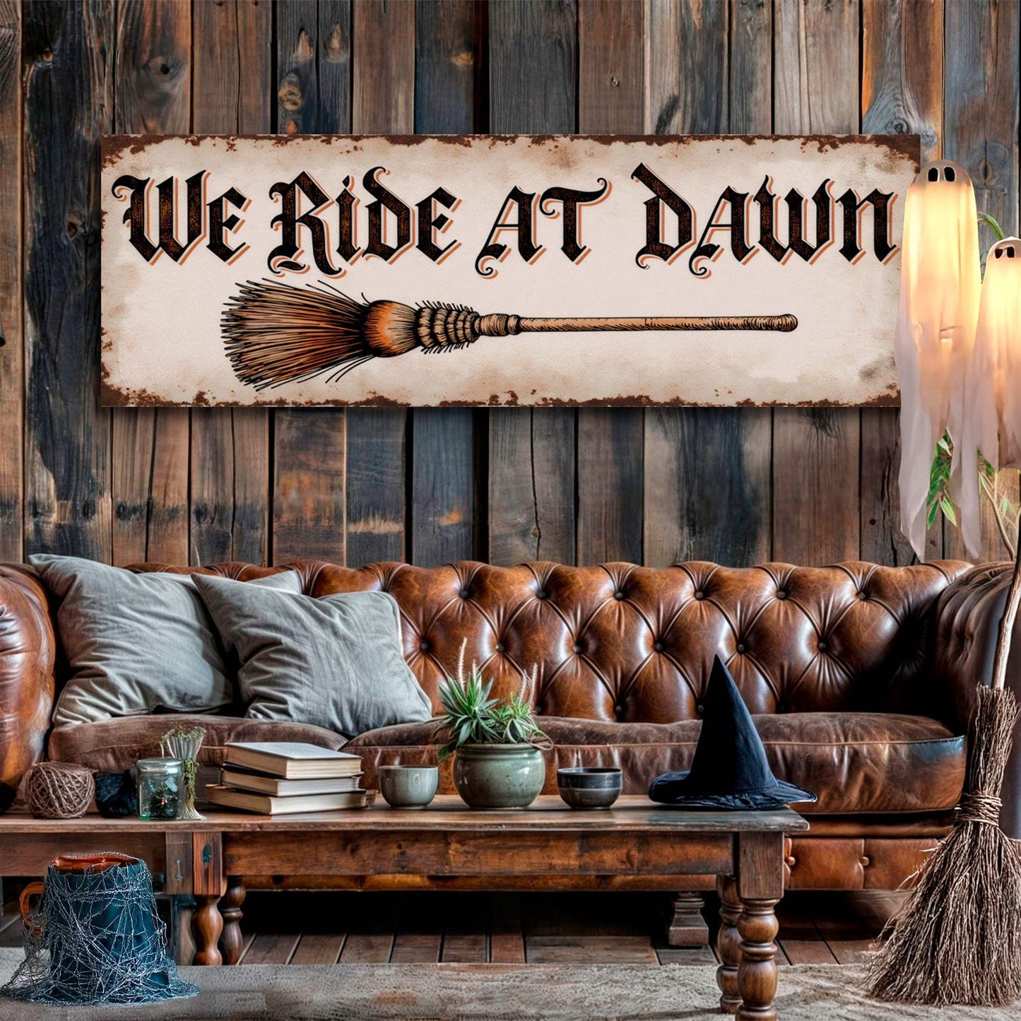 We Ride At Dawn Halloween Wall Sign - Tailored Canvases - Flyclothing LLC