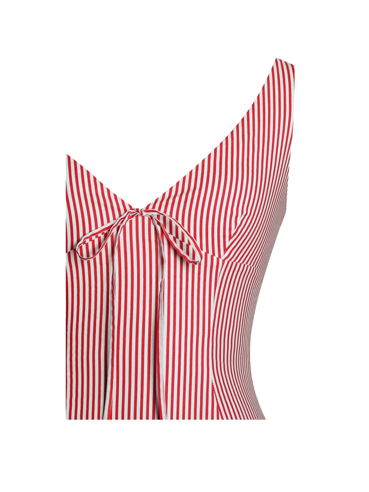 Oceana Red Candy Stripe Drop Waist Midi Dress - Miss Circle - Flyclothing LLC