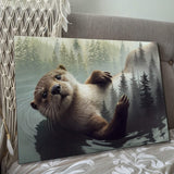 Otter Double Exposure Wall Art - Tailored Canvases - Flyclothing LLC