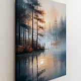 Misty Lake Wall Art - Tailored Canvases - Flyclothing LLC