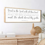 Proverbs 3:5-6 Faith Wall Sign - Tailored Canvases - Flyclothing LLC