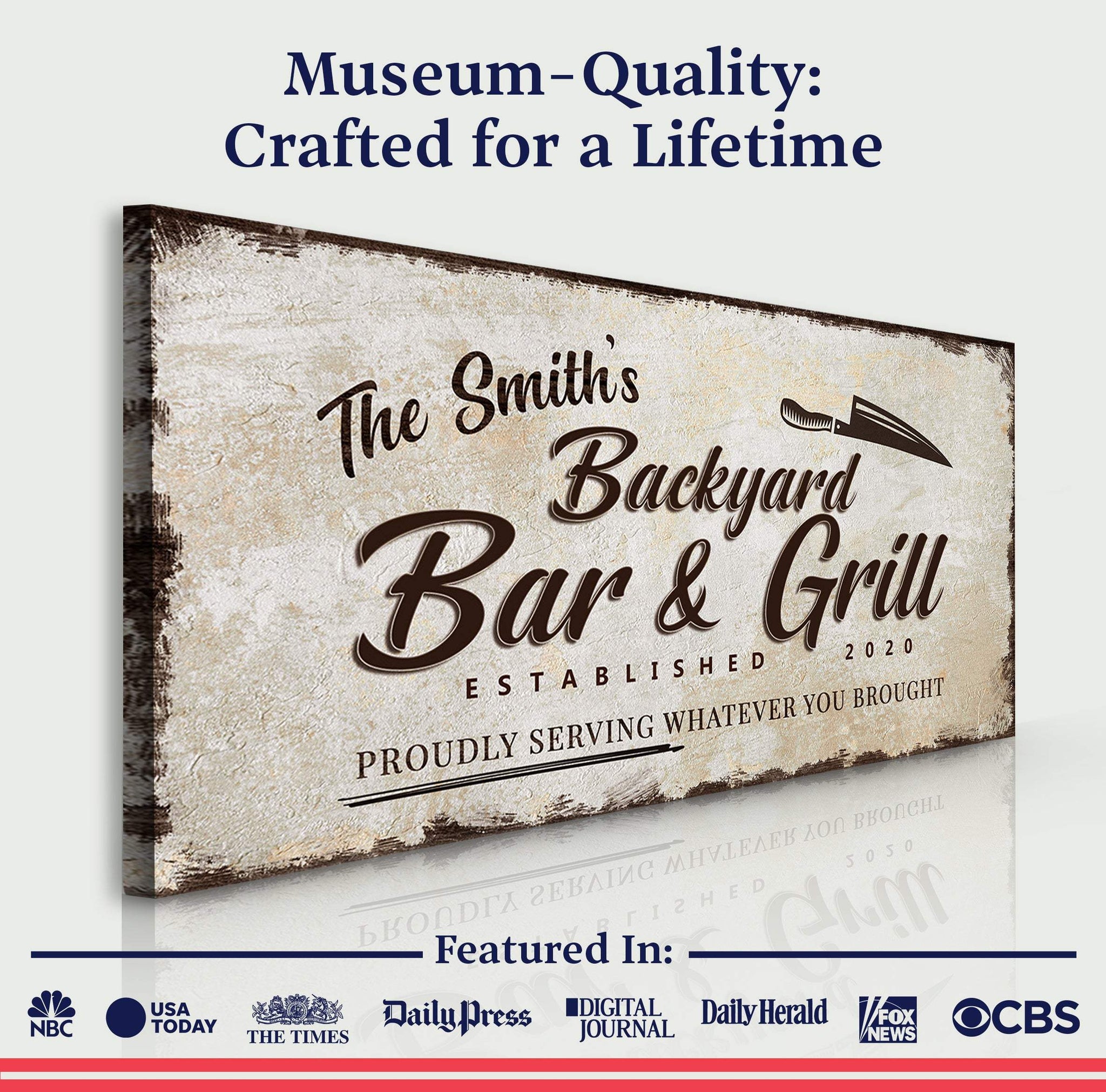Backyard Bar & Grill Sign XVI - Tailored Canvases - Flyclothing LLC
