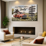Personalized Family Farmhouse Old Truck Wall Art - Tailored Canvases - Flyclothing LLC