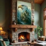 Eagle Over The Canyon Double Exposure Wall Art - Tailored Canvases - Flyclothing LLC